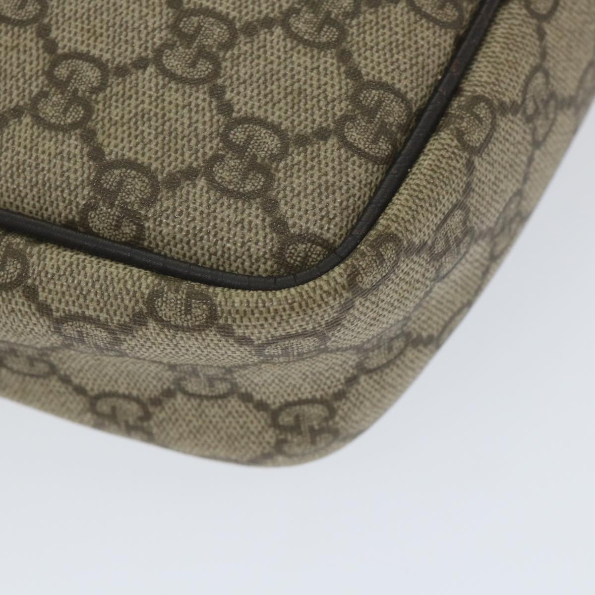 GUCCI GG Supreme Shoulder Bag PVC Leather Beige 114291 ep2248