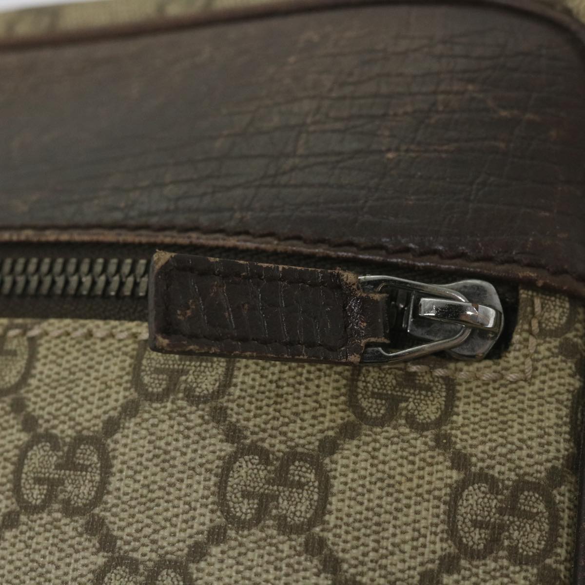 GUCCI GG Supreme Shoulder Bag PVC Leather Beige 114291 ep2248