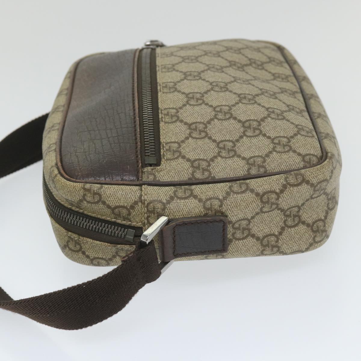 GUCCI GG Supreme Shoulder Bag PVC Leather Beige 114291 ep2248