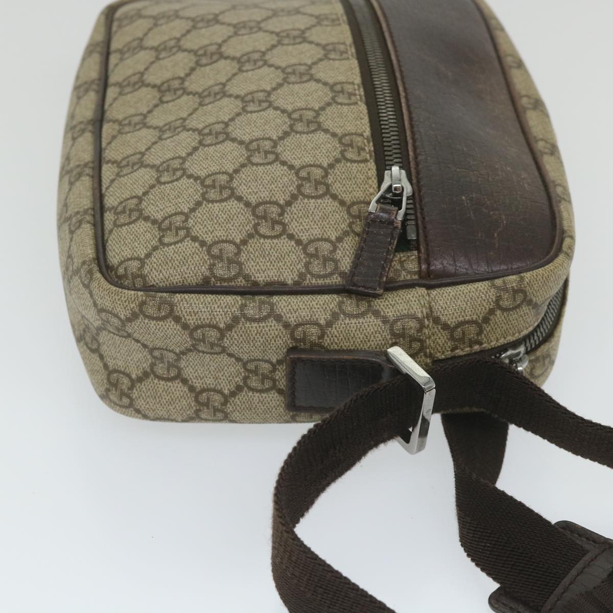 GUCCI GG Supreme Shoulder Bag PVC Leather Beige 114291 ep2248