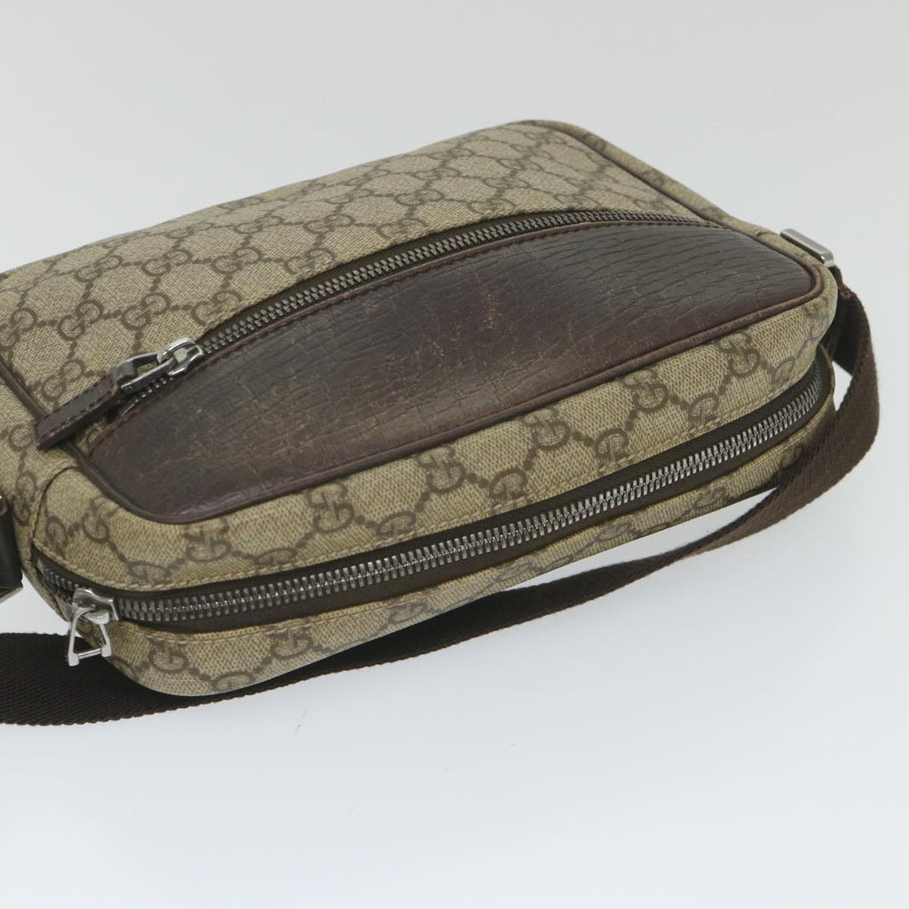 GUCCI GG Supreme Shoulder Bag PVC Leather Beige 114291 ep2248