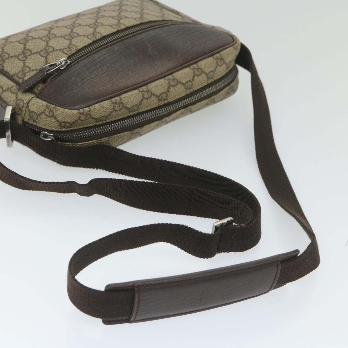 GUCCI GG Supreme Shoulder Bag PVC Leather Beige 114291 ep2248