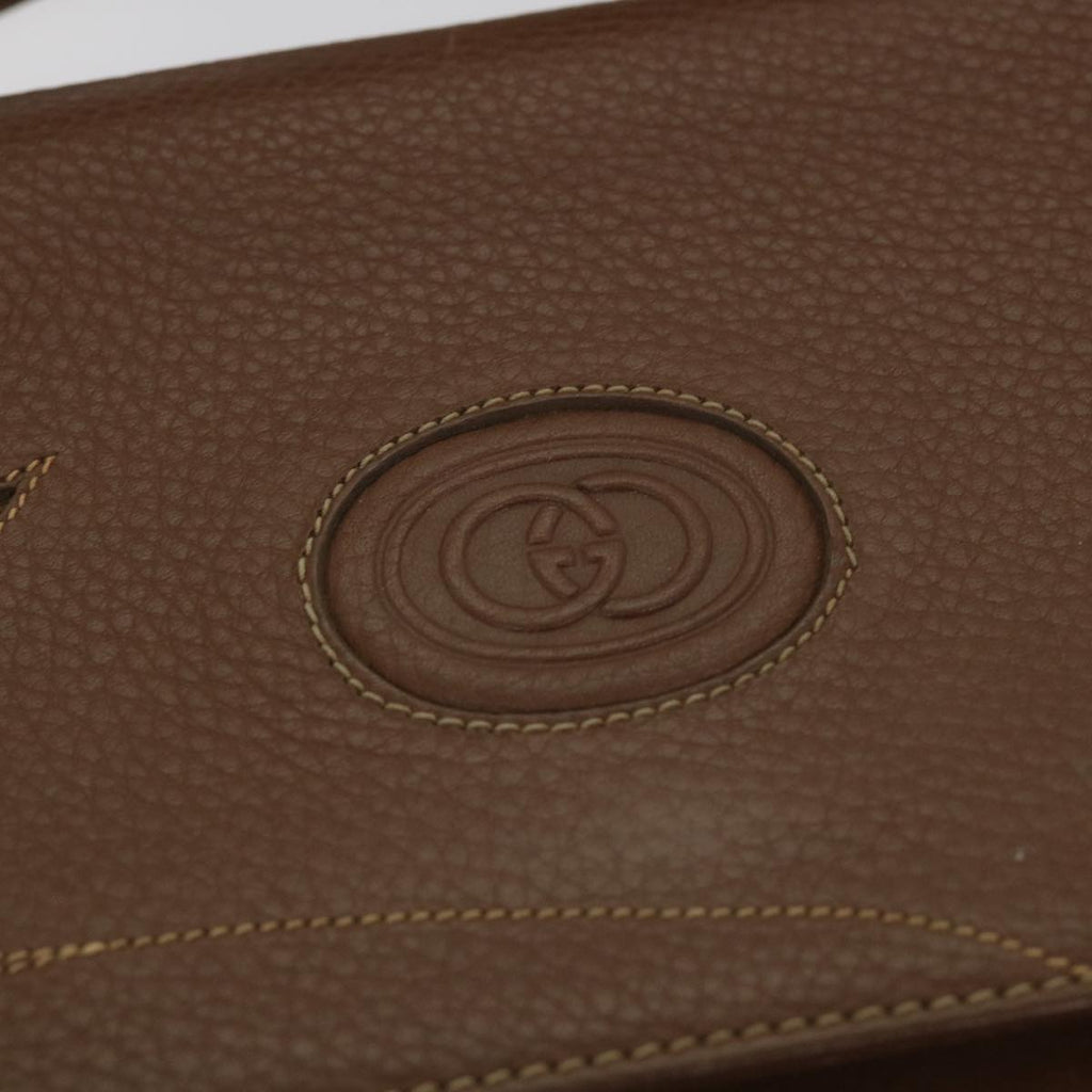 GUCCI Shoulder Bag Leather Brown ep2261