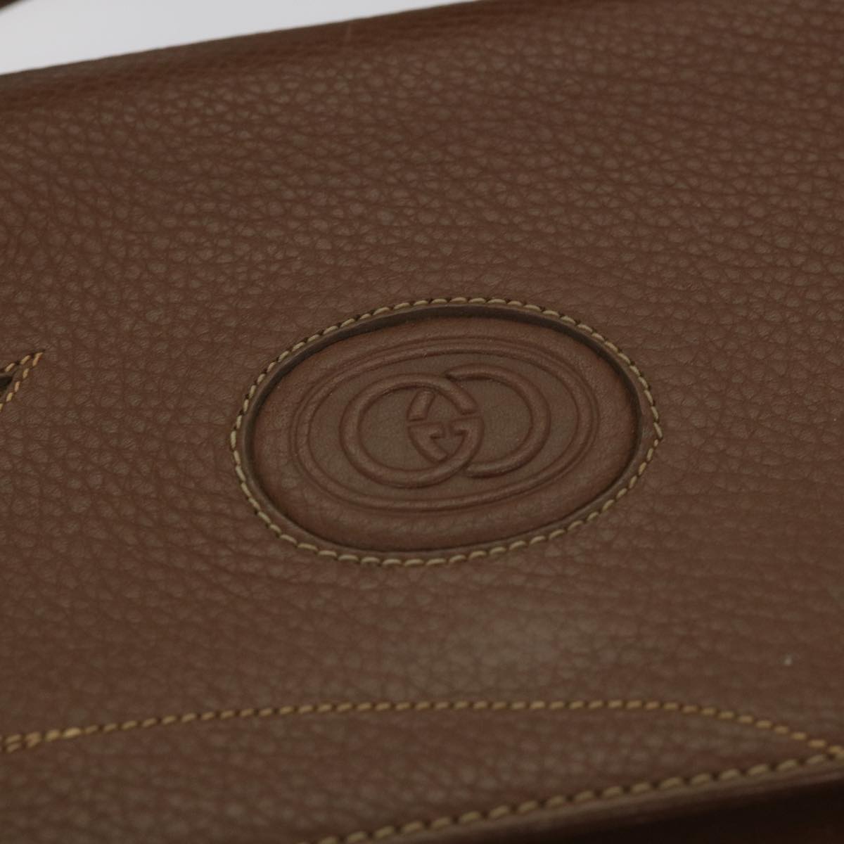 GUCCI Shoulder Bag Leather Brown ep2261