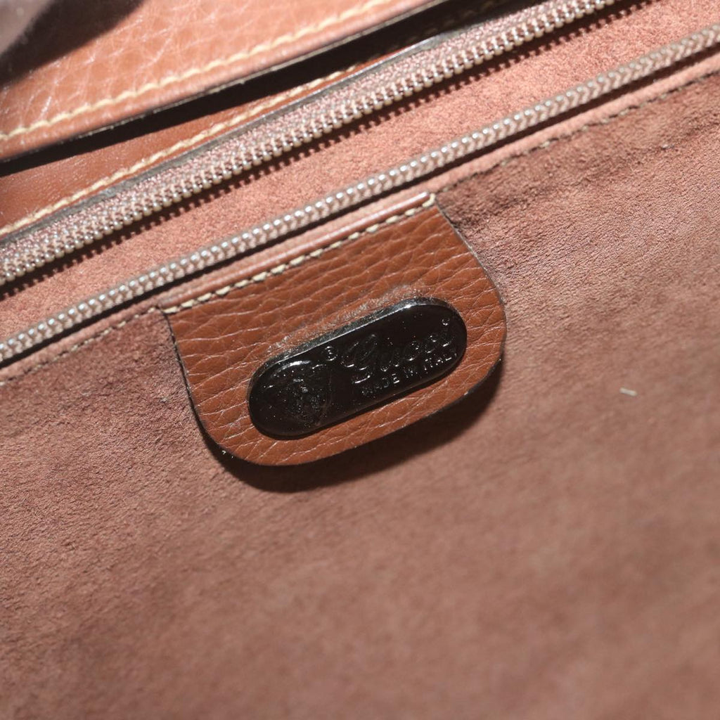GUCCI Shoulder Bag Leather Brown ep2261