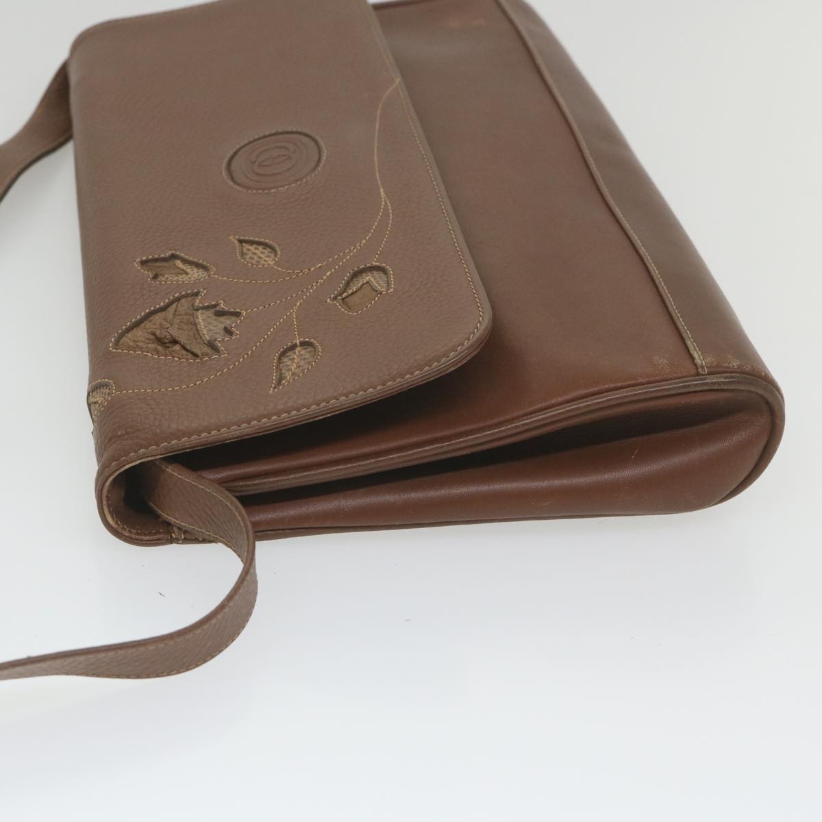 GUCCI Shoulder Bag Leather Brown ep2261