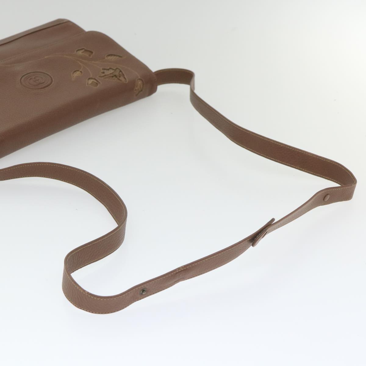 GUCCI Shoulder Bag Leather Brown ep2261