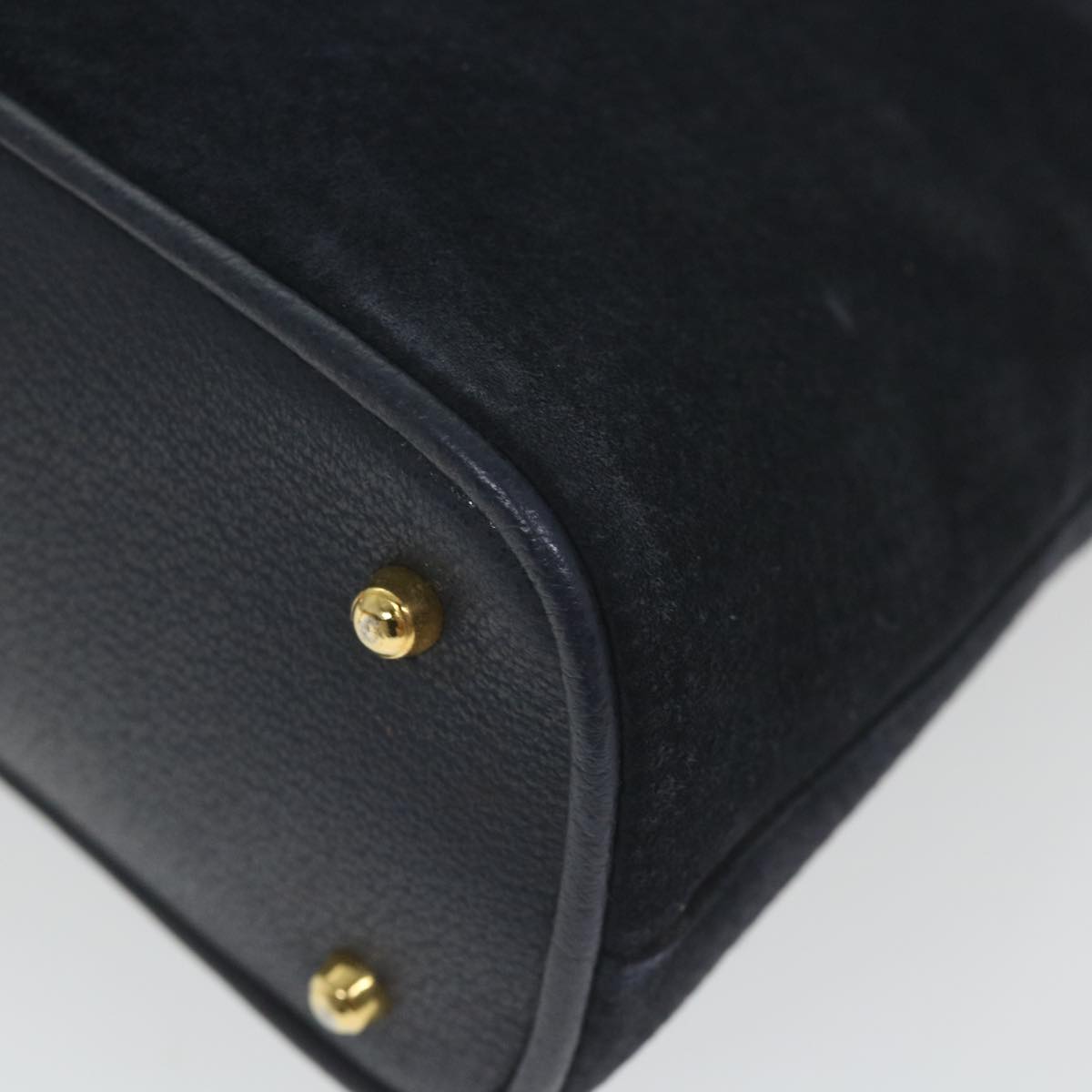 GUCCI Bamboo Hand Bag Suede 2way Navy 000 2058 0290 0 ep2263