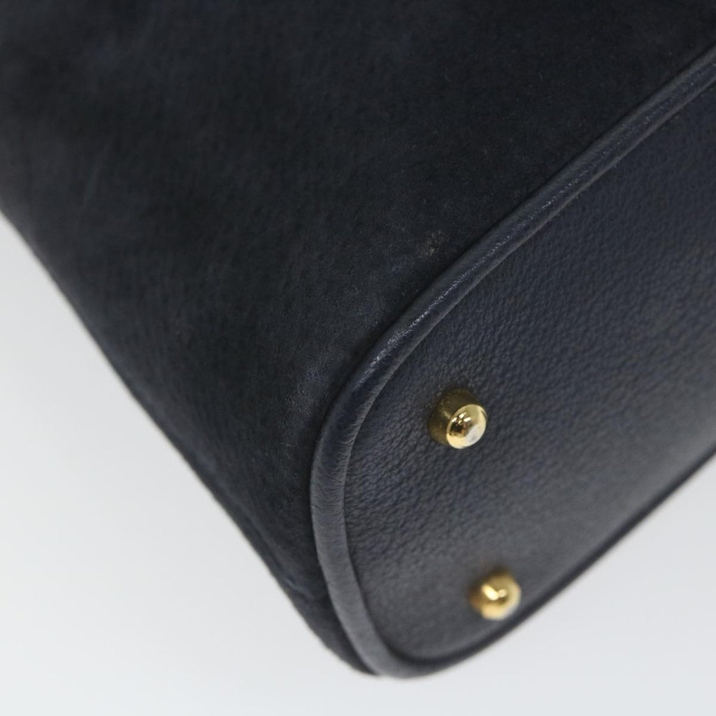 GUCCI Bamboo Hand Bag Suede 2way Navy 000 2058 0290 0 ep2263