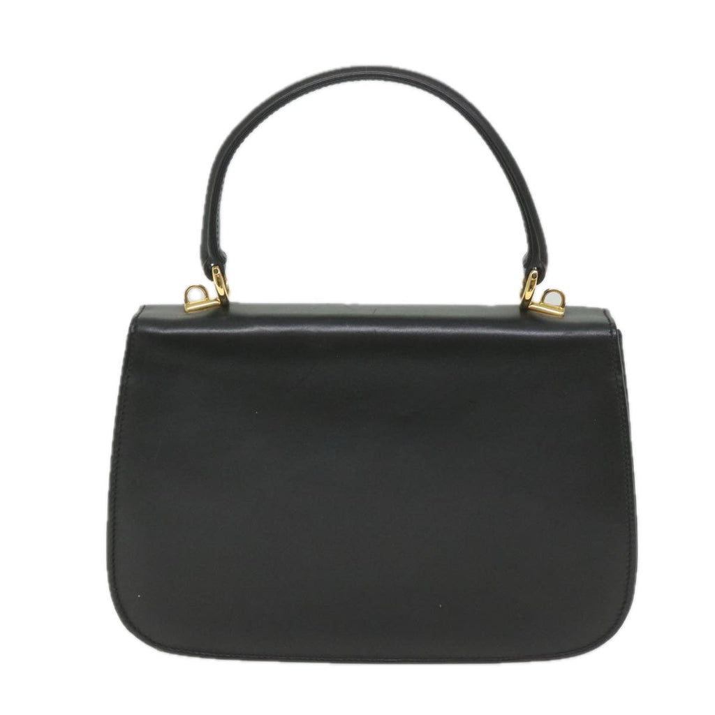 GUCCI Bamboo Hand Bag Leather Black 000 406 ep2265