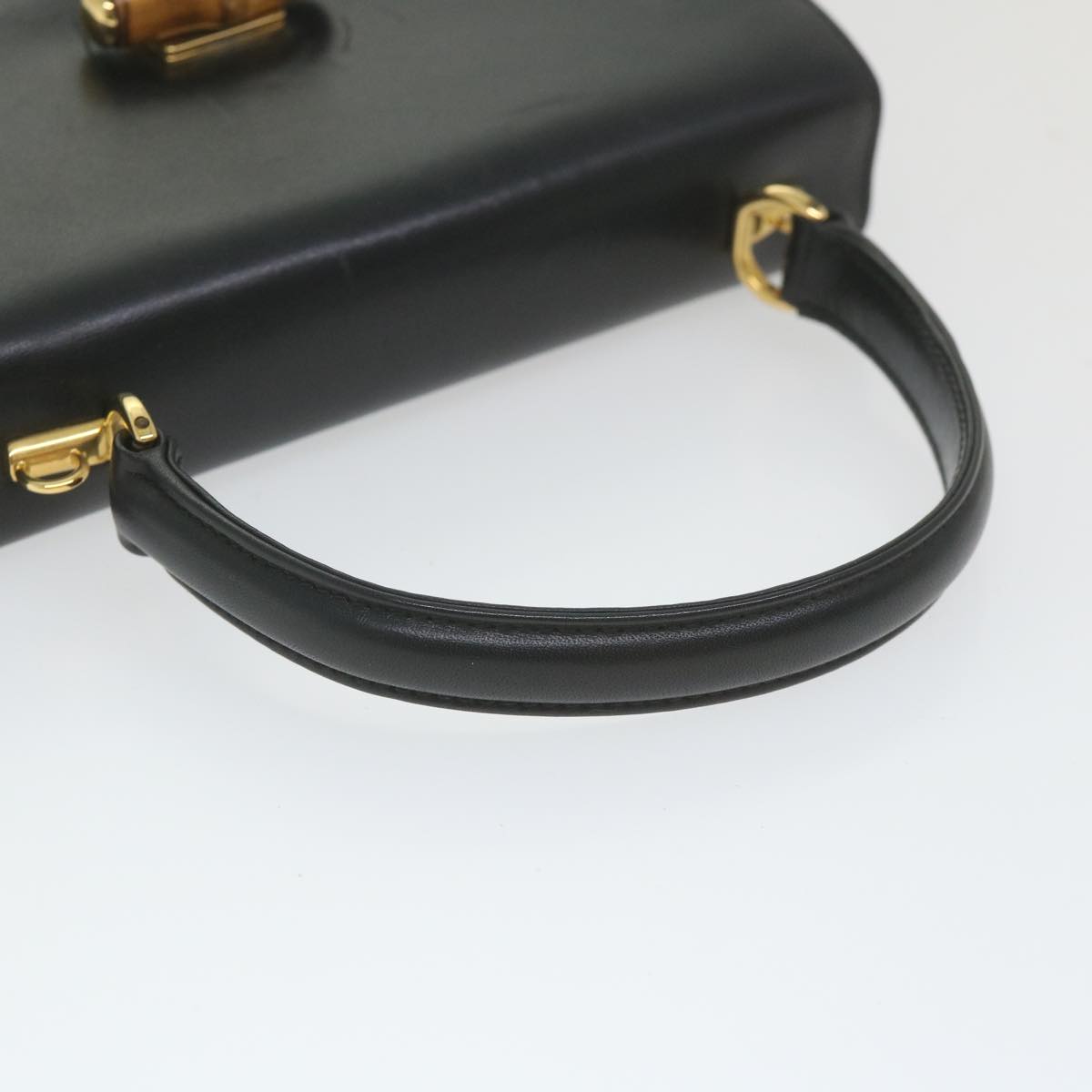 GUCCI Bamboo Hand Bag Leather Black 000 406 ep2265