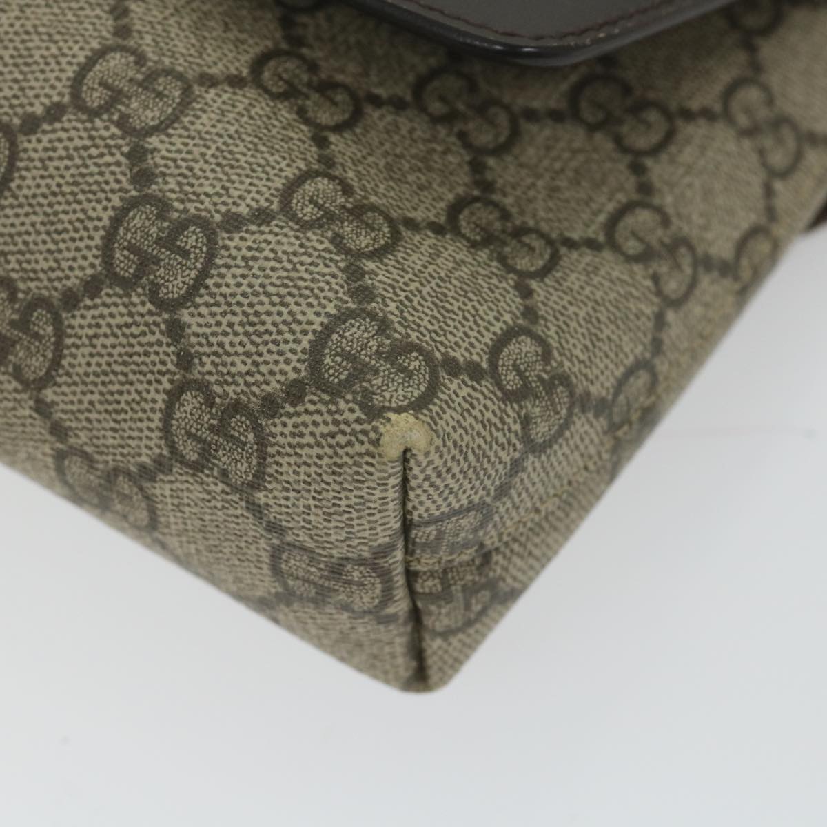 GUCCI GG Supreme Waist bag PVC Leather Beige 353435 ep2270