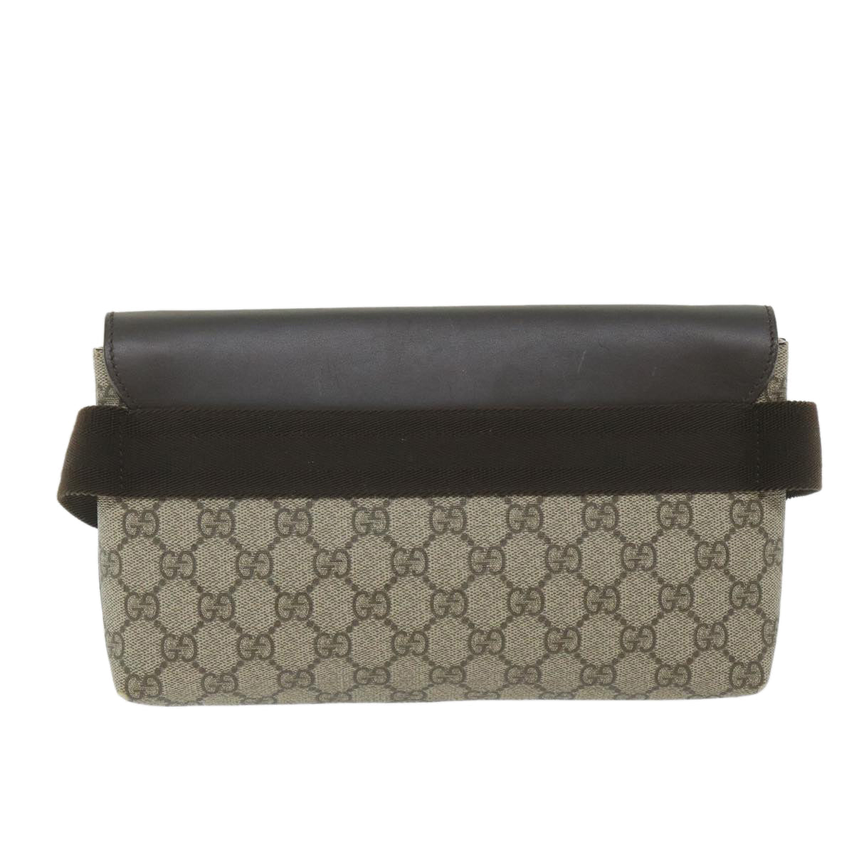 GUCCI GG Supreme Waist bag PVC Leather Beige 353435 ep2270