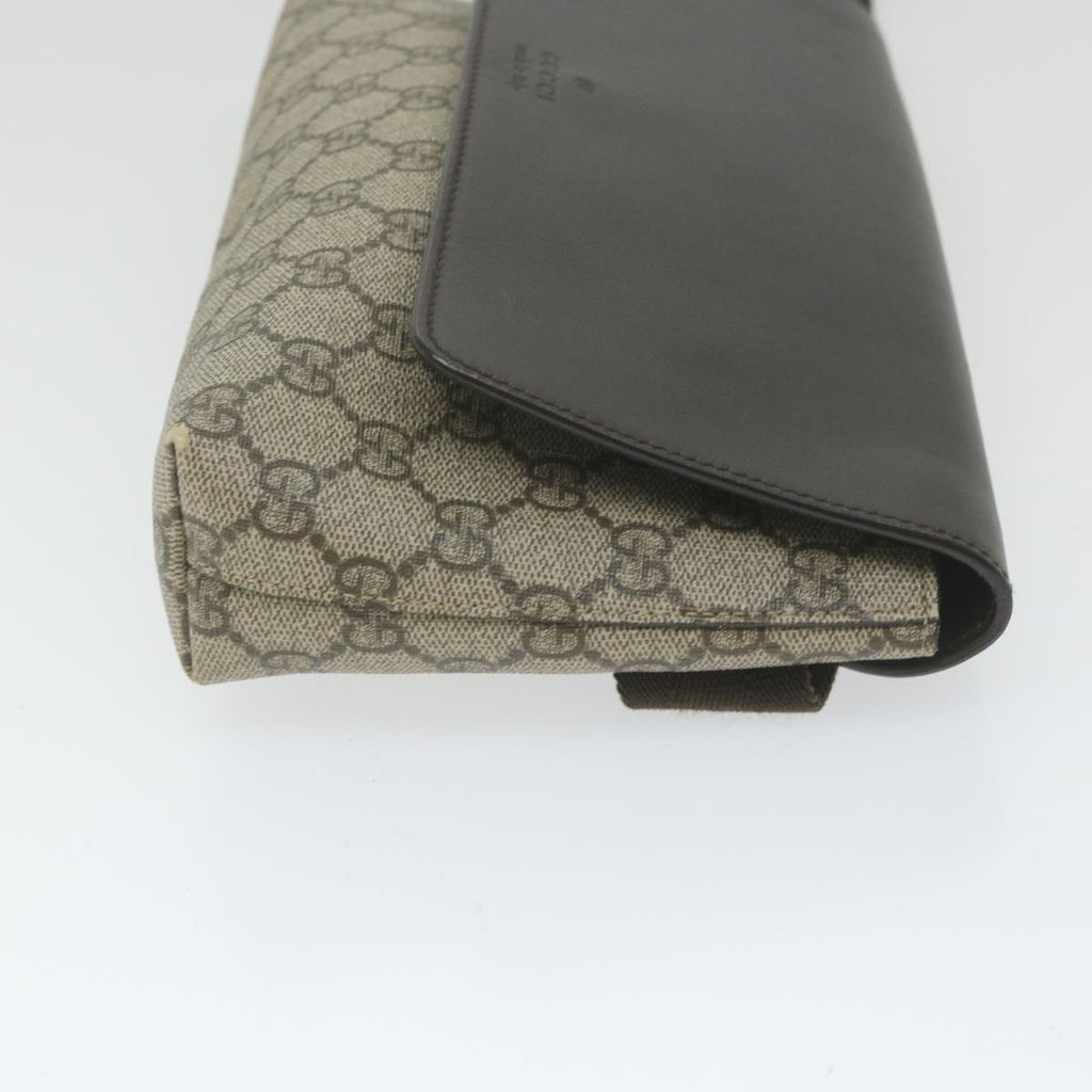 GUCCI GG Supreme Waist bag PVC Leather Beige 353435 ep2270