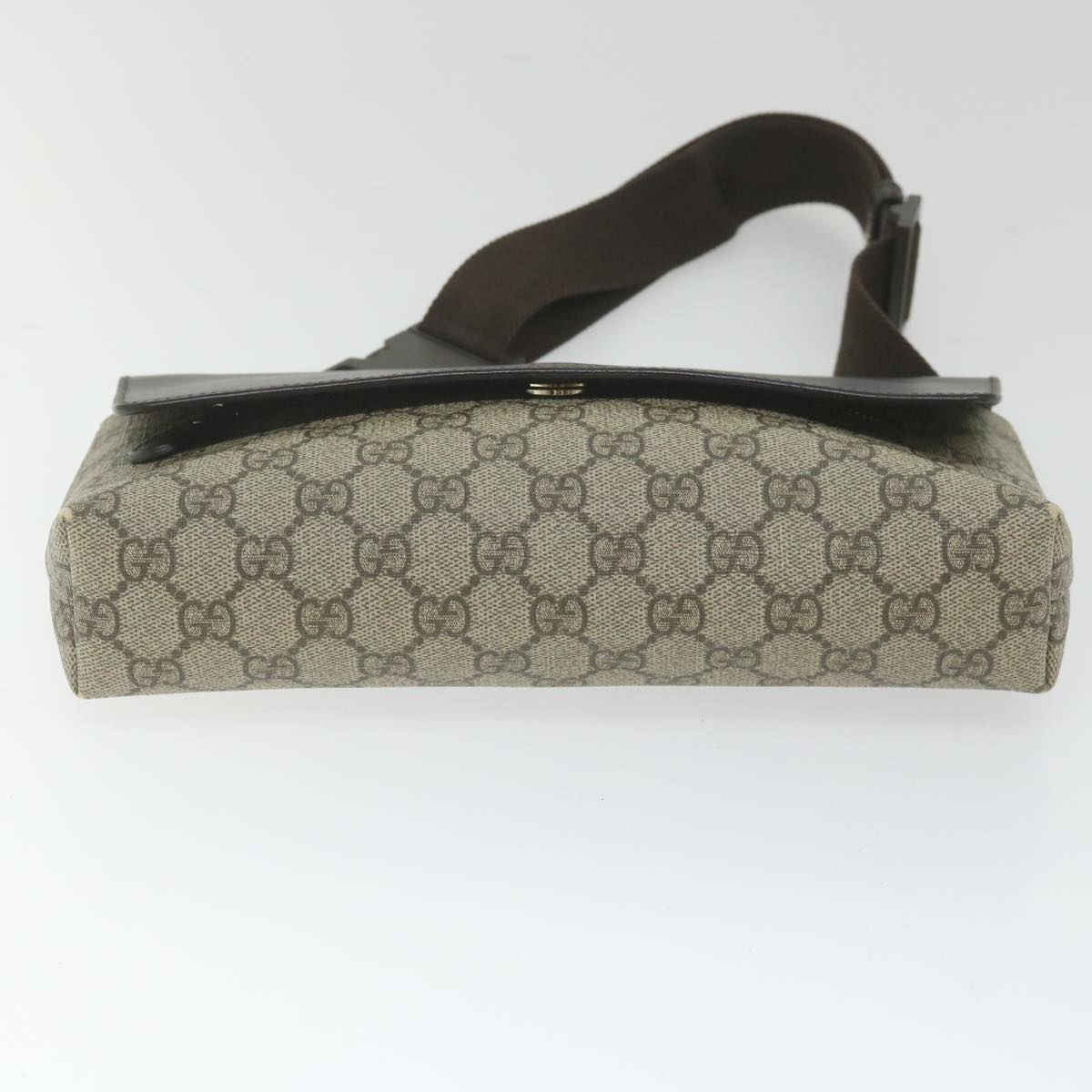 GUCCI GG Supreme Waist bag PVC Leather Beige 353435 ep2270