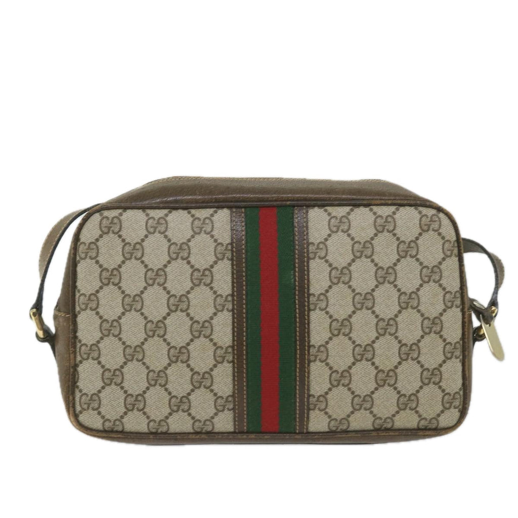 GUCCI GG Supreme Web Sherry Line Shoulder Bag Red Beige Green ep2271