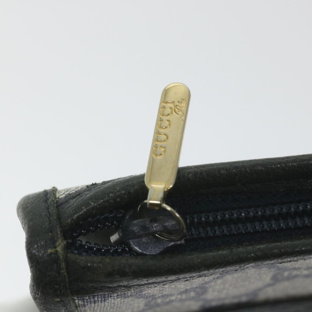 GUCCI GG Plus Supreme Clutch Bag PVC Leather Navy ep2272