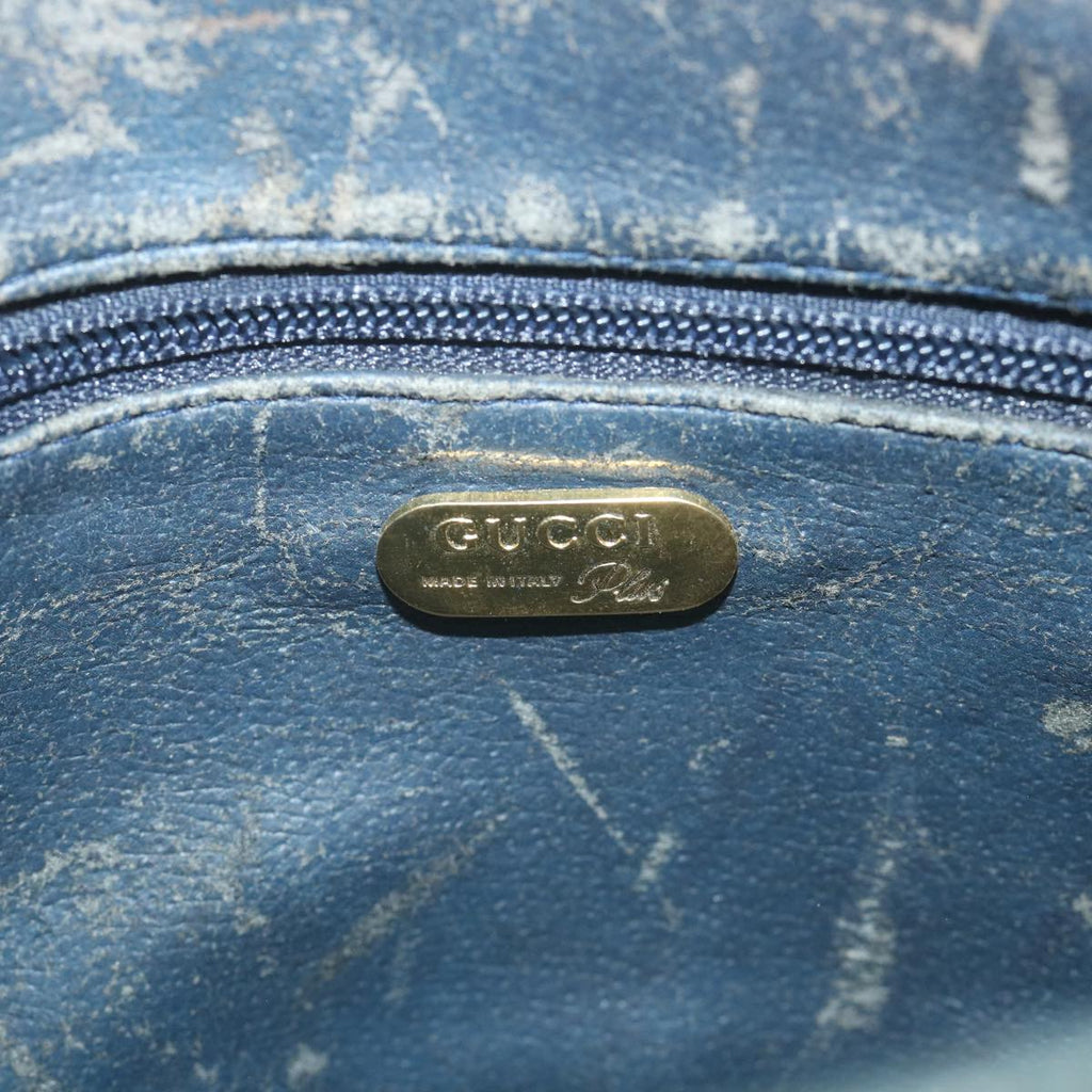 GUCCI GG Plus Supreme Clutch Bag PVC Leather Navy ep2272