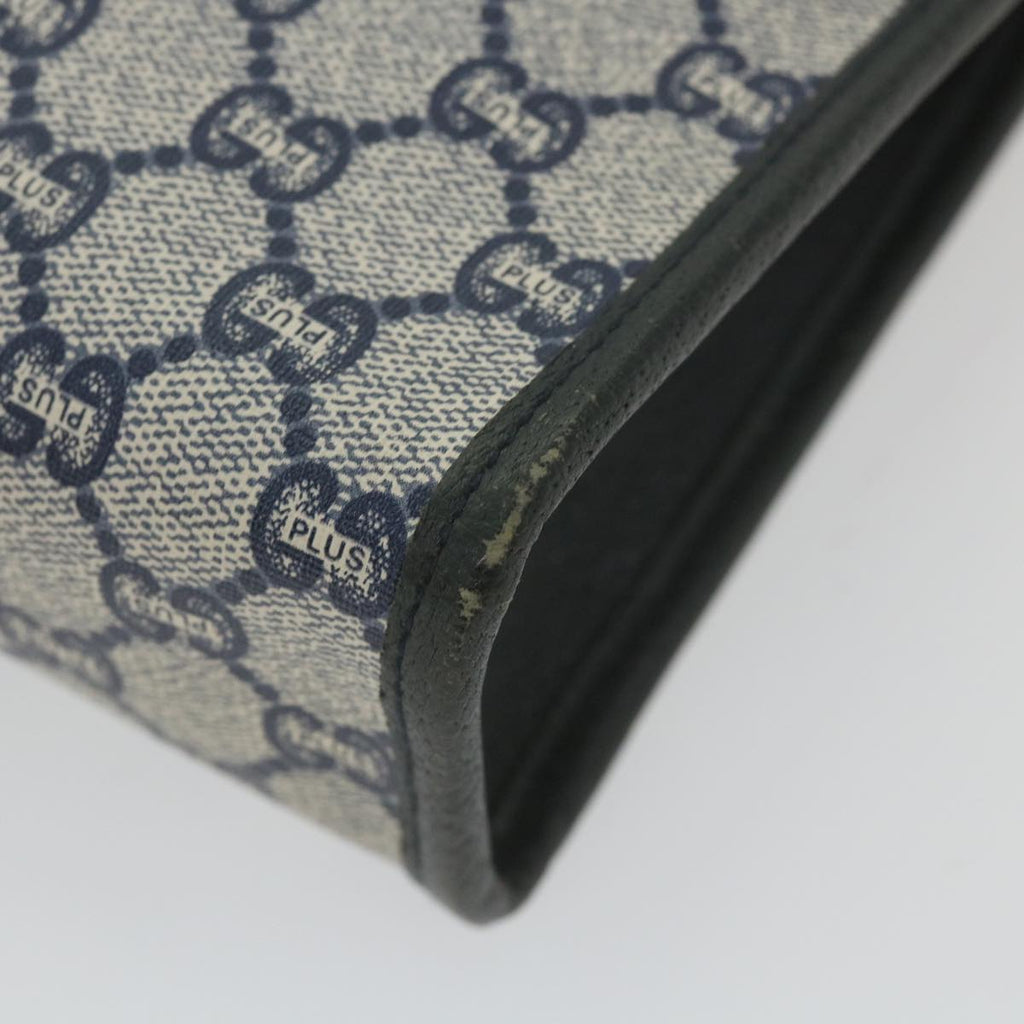 GUCCI GG Plus Supreme Clutch Bag PVC Leather Navy ep2272