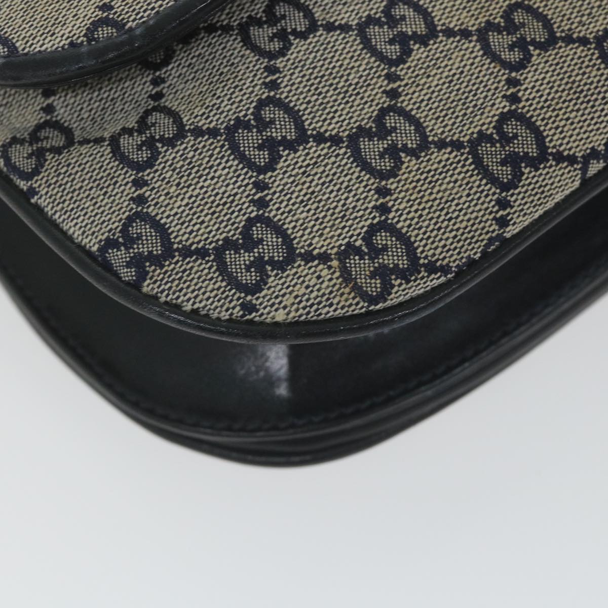 GUCCI GG Canvas Shoulder Bag Navy ep2274
