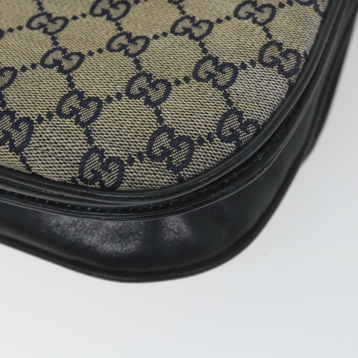 GUCCI GG Canvas Shoulder Bag Navy ep2274