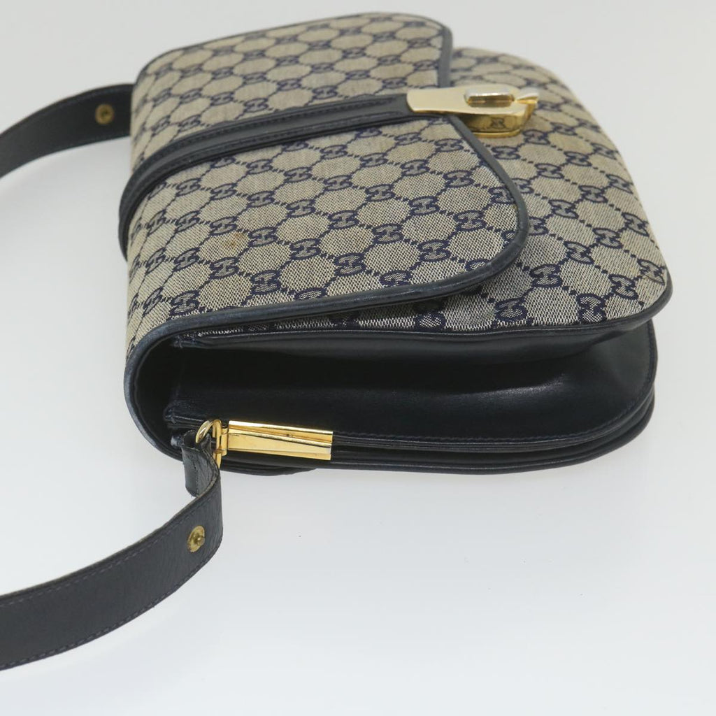 GUCCI GG Canvas Shoulder Bag Navy ep2274