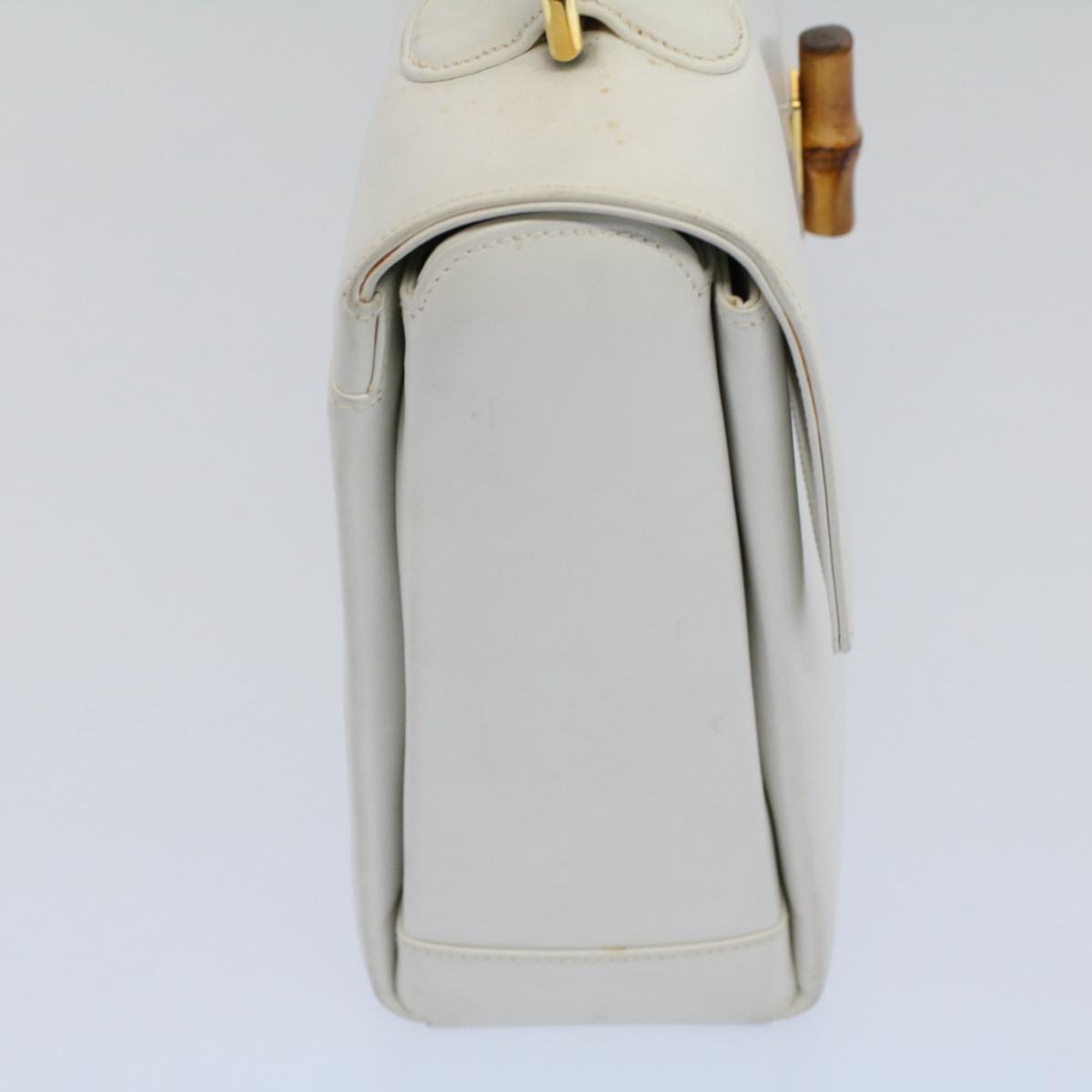 GUCCI Bamboo Hand Bag Leather White 26 000 0029 ep2281
