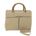 GUCCI Bamboo Hand Bag Leather 2way Beige 002 2855 0322 0 ep2294