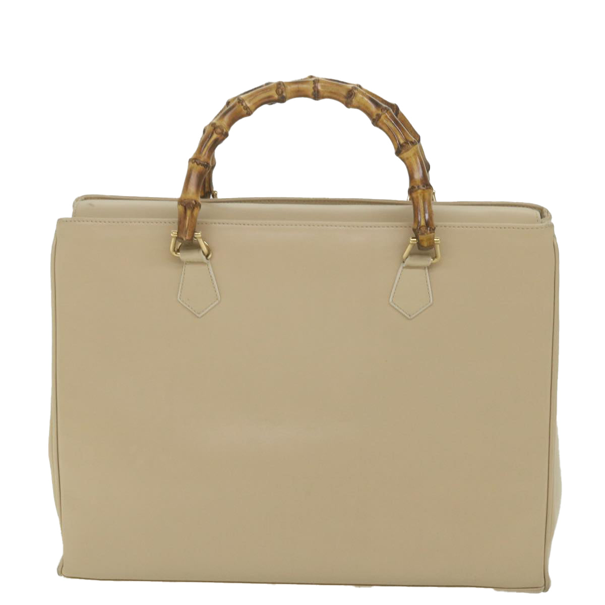 GUCCI Bamboo Hand Bag Leather 2way Beige 002 2855 0322 0 ep2294