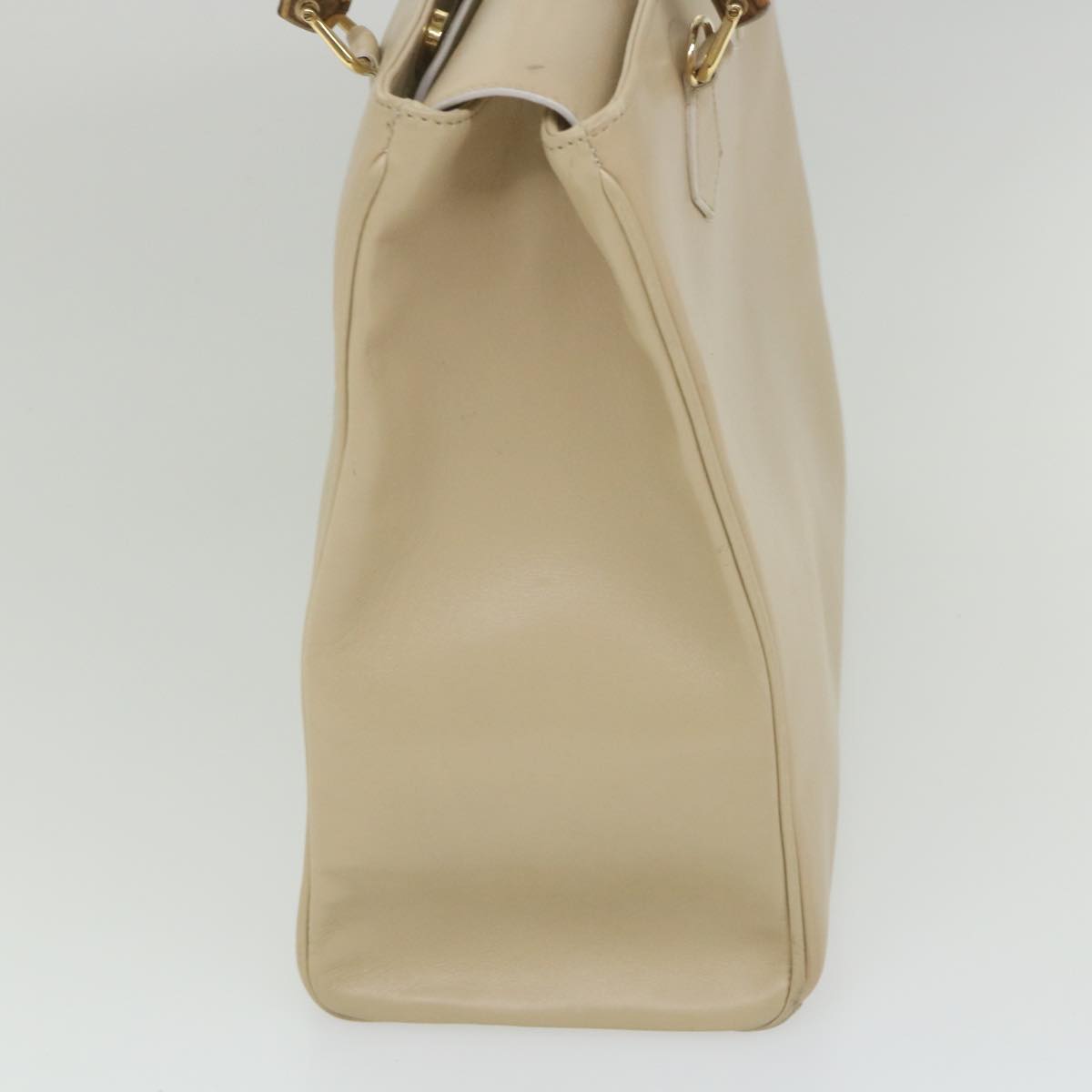 GUCCI Bamboo Hand Bag Leather 2way Beige 002 2855 0322 0 ep2294