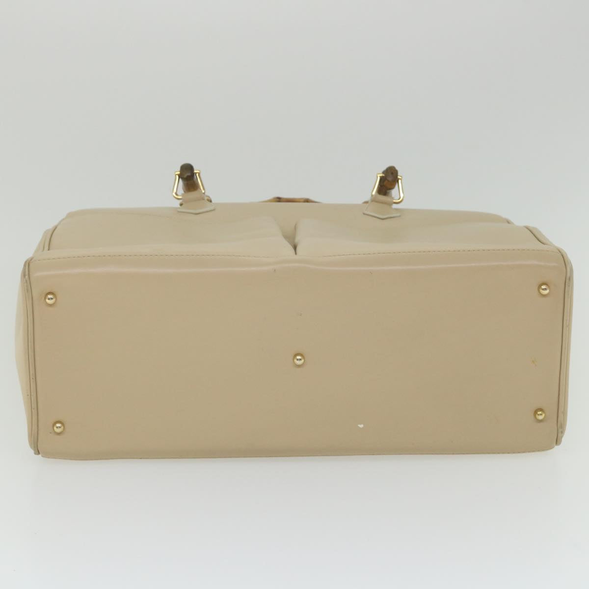 GUCCI Bamboo Hand Bag Leather 2way Beige 002 2855 0322 0 ep2294