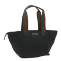 GUCCI GG Canvas Web Sherry Line Tote Bag Black Red Green 131230 ep2297