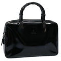 GUCCI Bamboo Hand Bag Enamel Black 000 0828 3754 ep2302