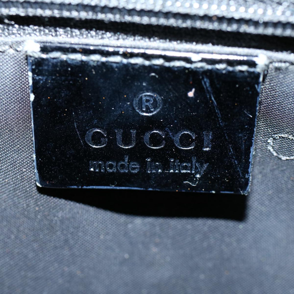 GUCCI Bamboo Hand Bag Enamel Black 000 0828 3754 ep2302