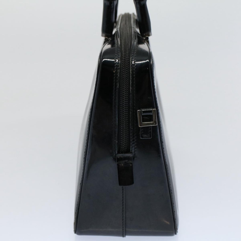 GUCCI Bamboo Hand Bag Enamel Black 000 0828 3754 ep2302