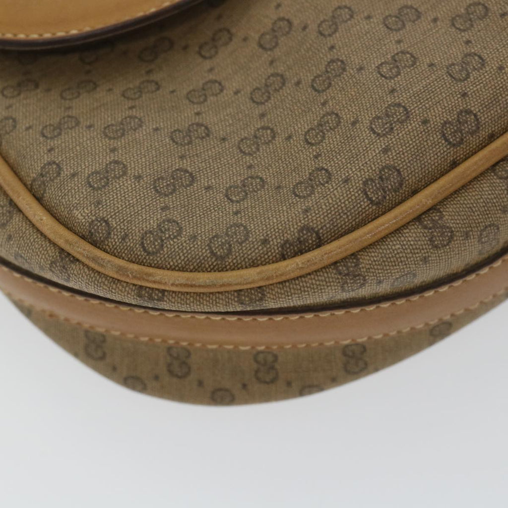 GUCCI Micro GG Supreme Shoulder Bag PVC Leather Beige ep2305