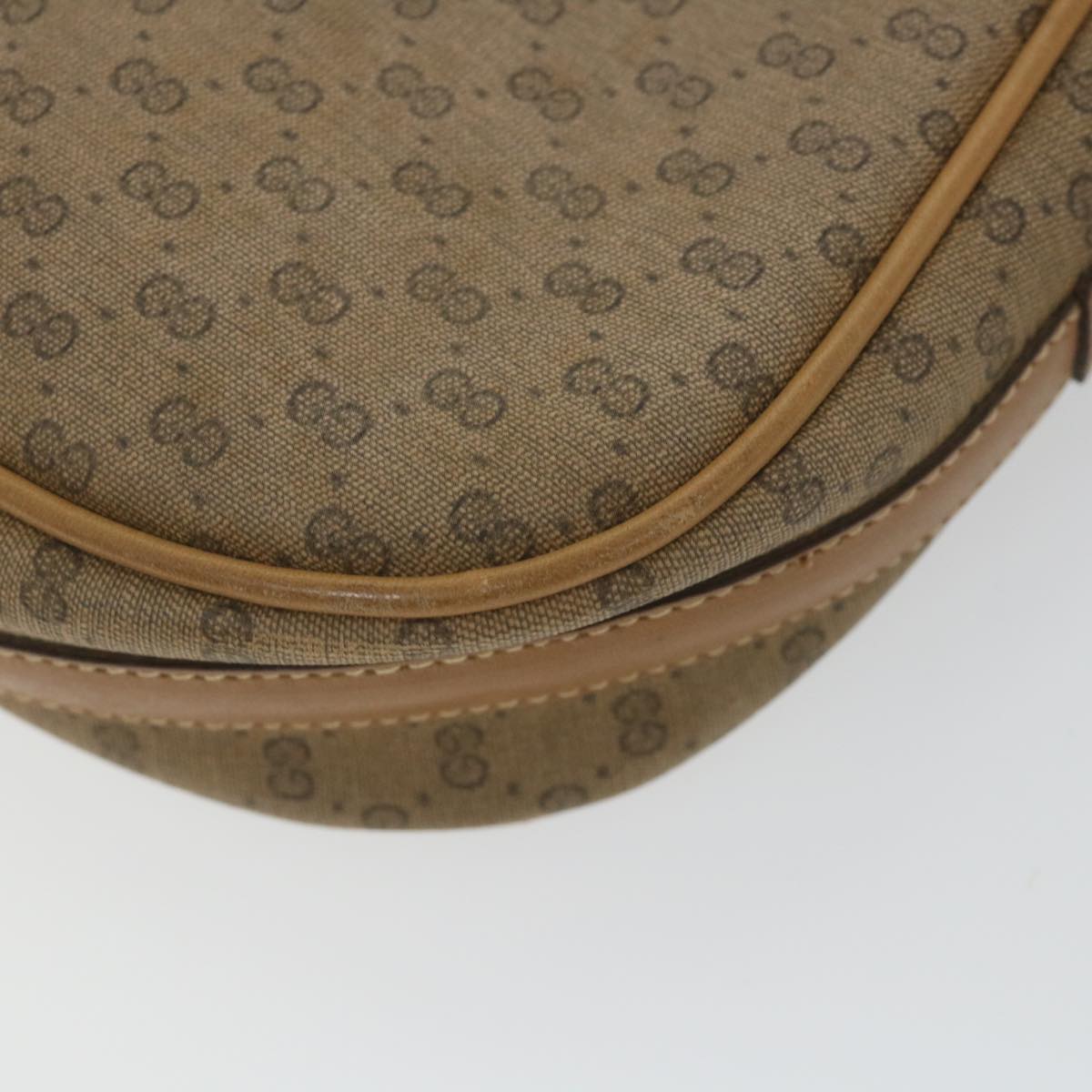 GUCCI Micro GG Supreme Shoulder Bag PVC Leather Beige ep2305