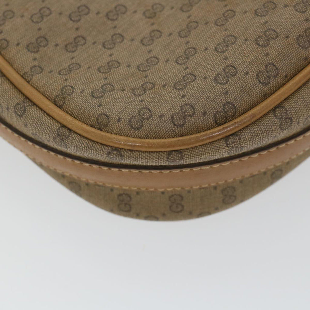 GUCCI Micro GG Supreme Shoulder Bag PVC Leather Beige ep2305