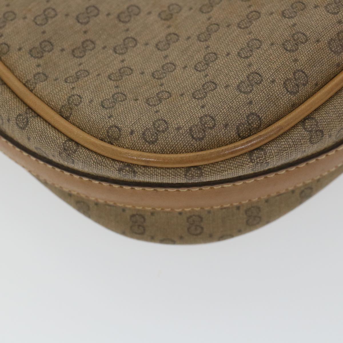GUCCI Micro GG Supreme Shoulder Bag PVC Leather Beige ep2305