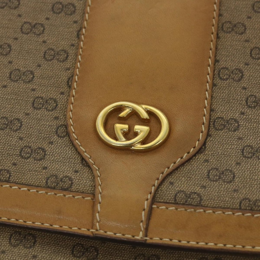 GUCCI Micro GG Supreme Shoulder Bag PVC Leather Beige ep2305