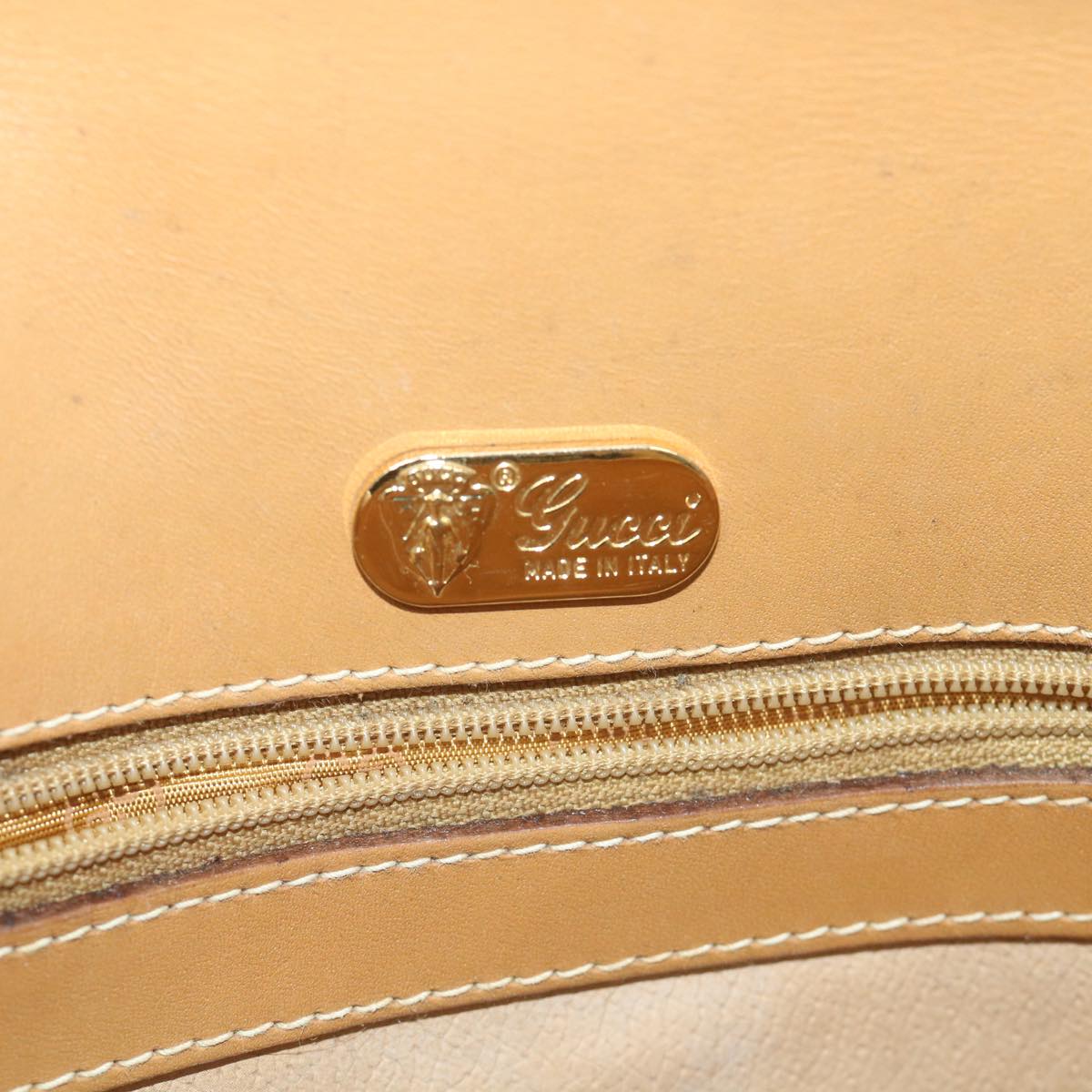 GUCCI Micro GG Supreme Shoulder Bag PVC Leather Beige ep2305