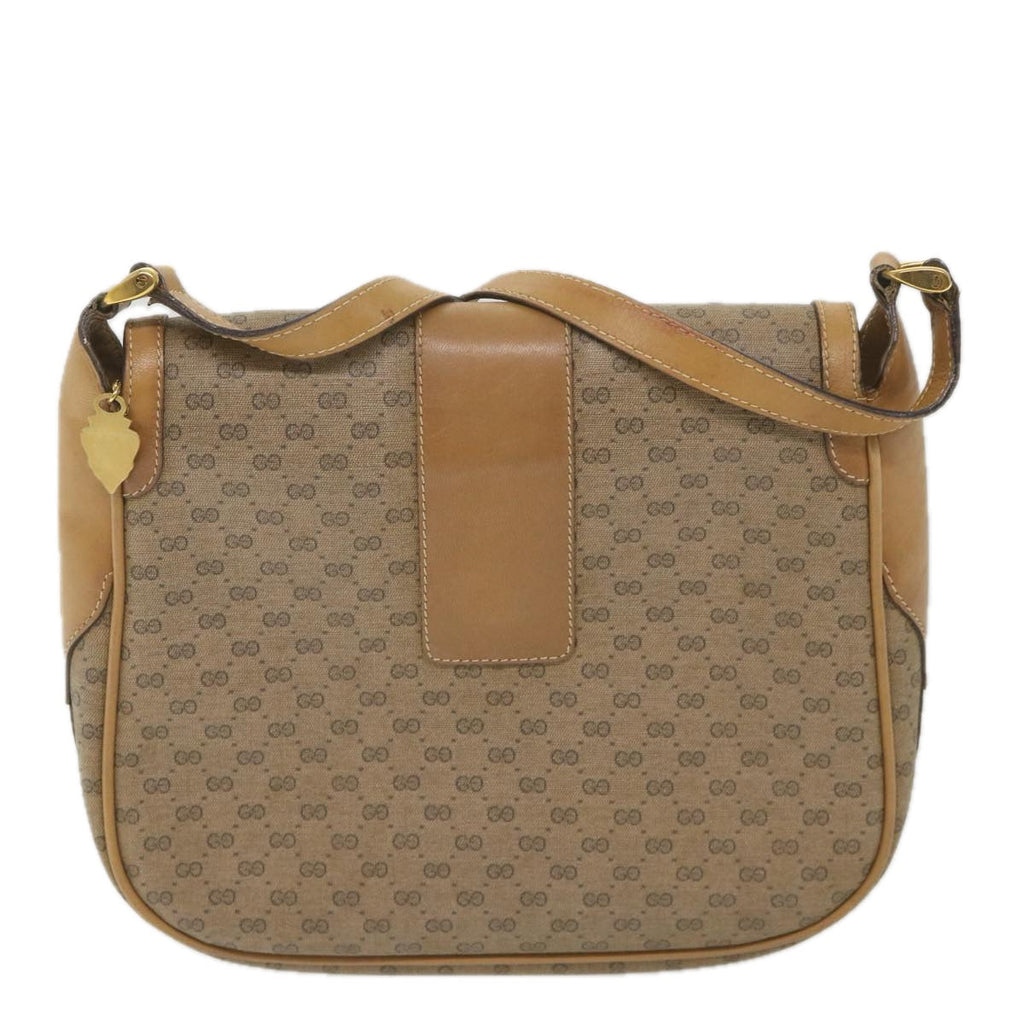 GUCCI Micro GG Supreme Shoulder Bag PVC Leather Beige ep2305