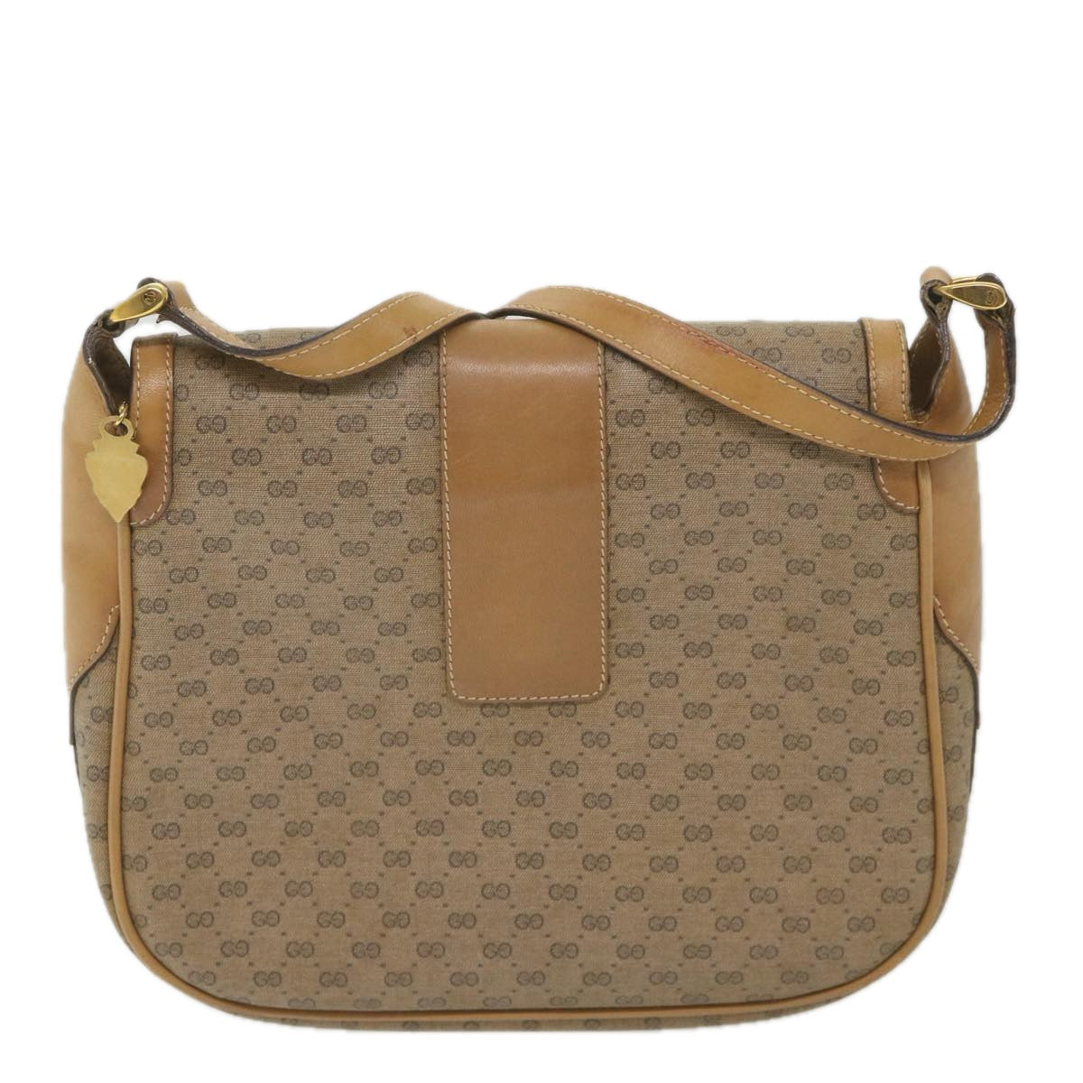 GUCCI Micro GG Supreme Shoulder Bag PVC Leather Beige ep2305