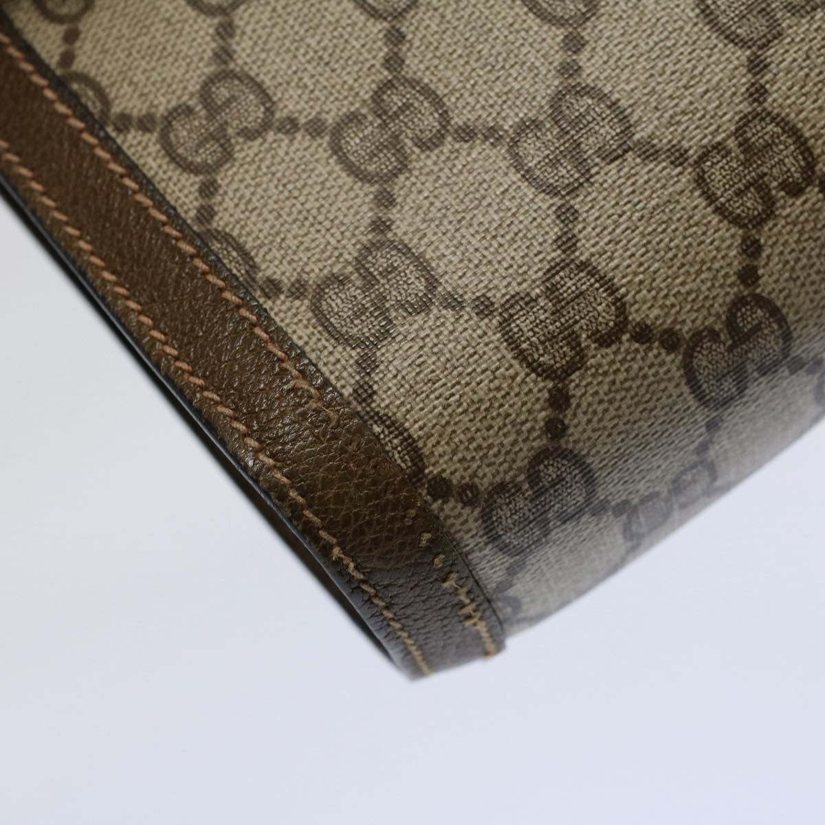 GUCCI GG Supreme Web Sherry Line Clutch Bag Beige Red 89 01 006 ep2311