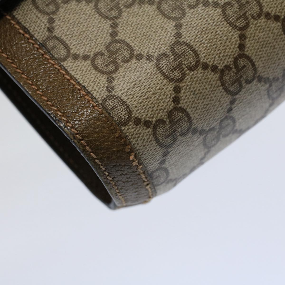 GUCCI GG Supreme Web Sherry Line Clutch Bag Beige Red 89 01 006 ep2311