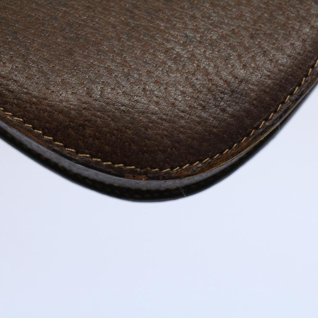GUCCI Web Sherry Line Clutch Bag Leather Beige Red Green ep2312