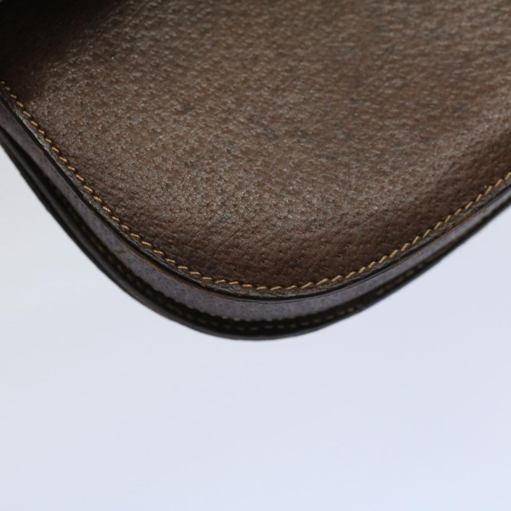 GUCCI Web Sherry Line Clutch Bag Leather Beige Red Green ep2312