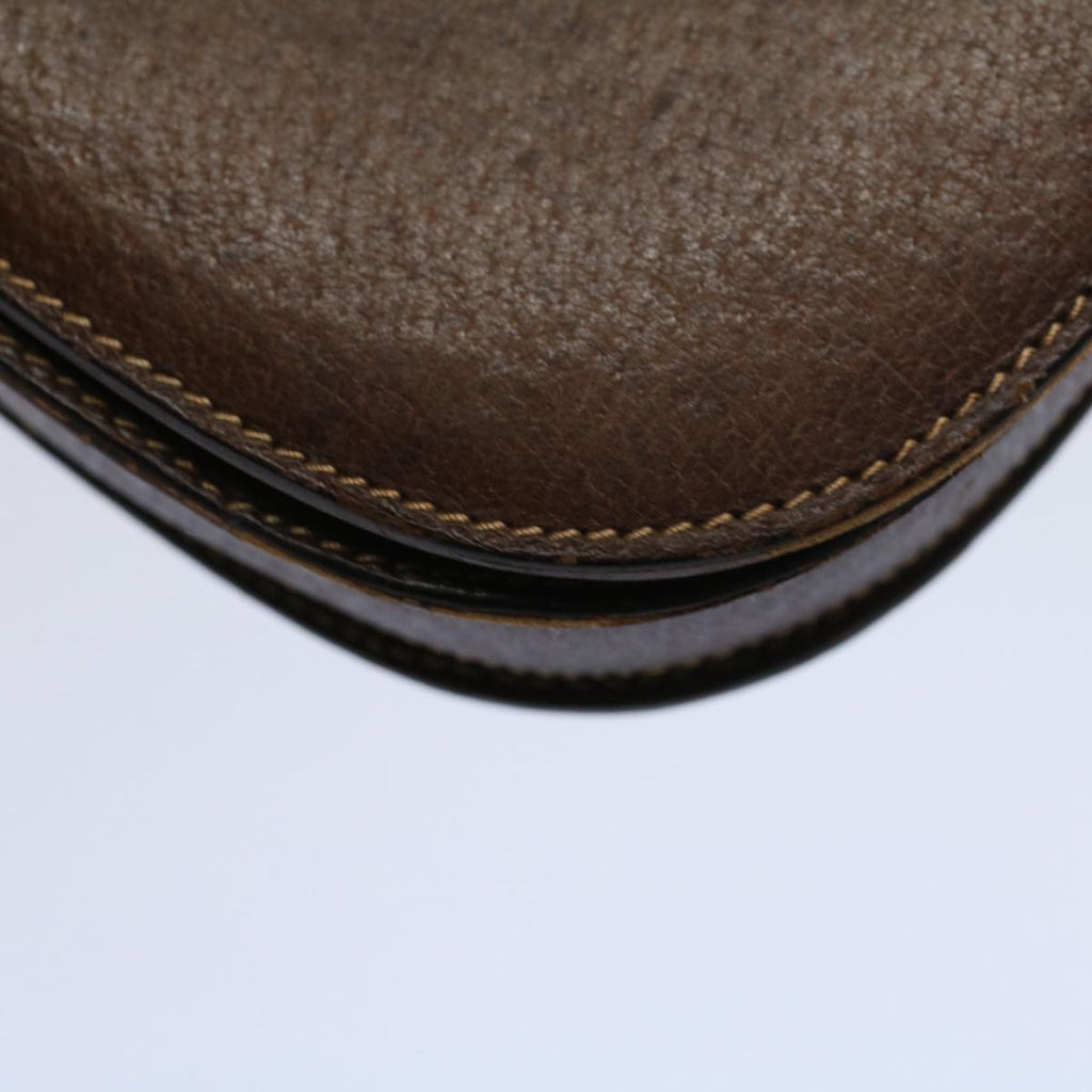 GUCCI Web Sherry Line Clutch Bag Leather Beige Red Green ep2312