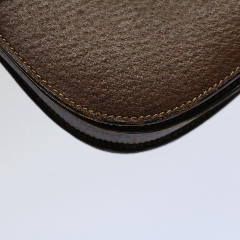 GUCCI Web Sherry Line Clutch Bag Leather Beige Red Green ep2312