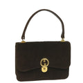 GUCCI Hand Bag Suede Brown ep2314